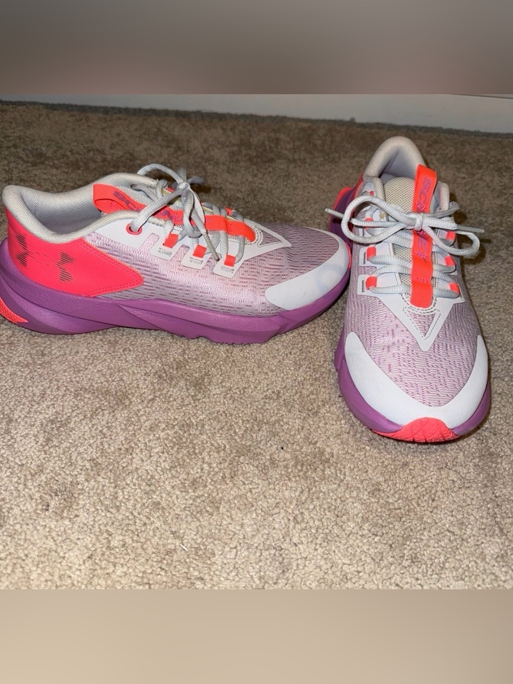 Under Armour Women's Light Pink, Hot Pink & Purple Training Sneakers